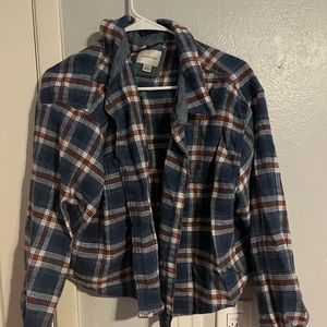 American Eagle cropped flannel